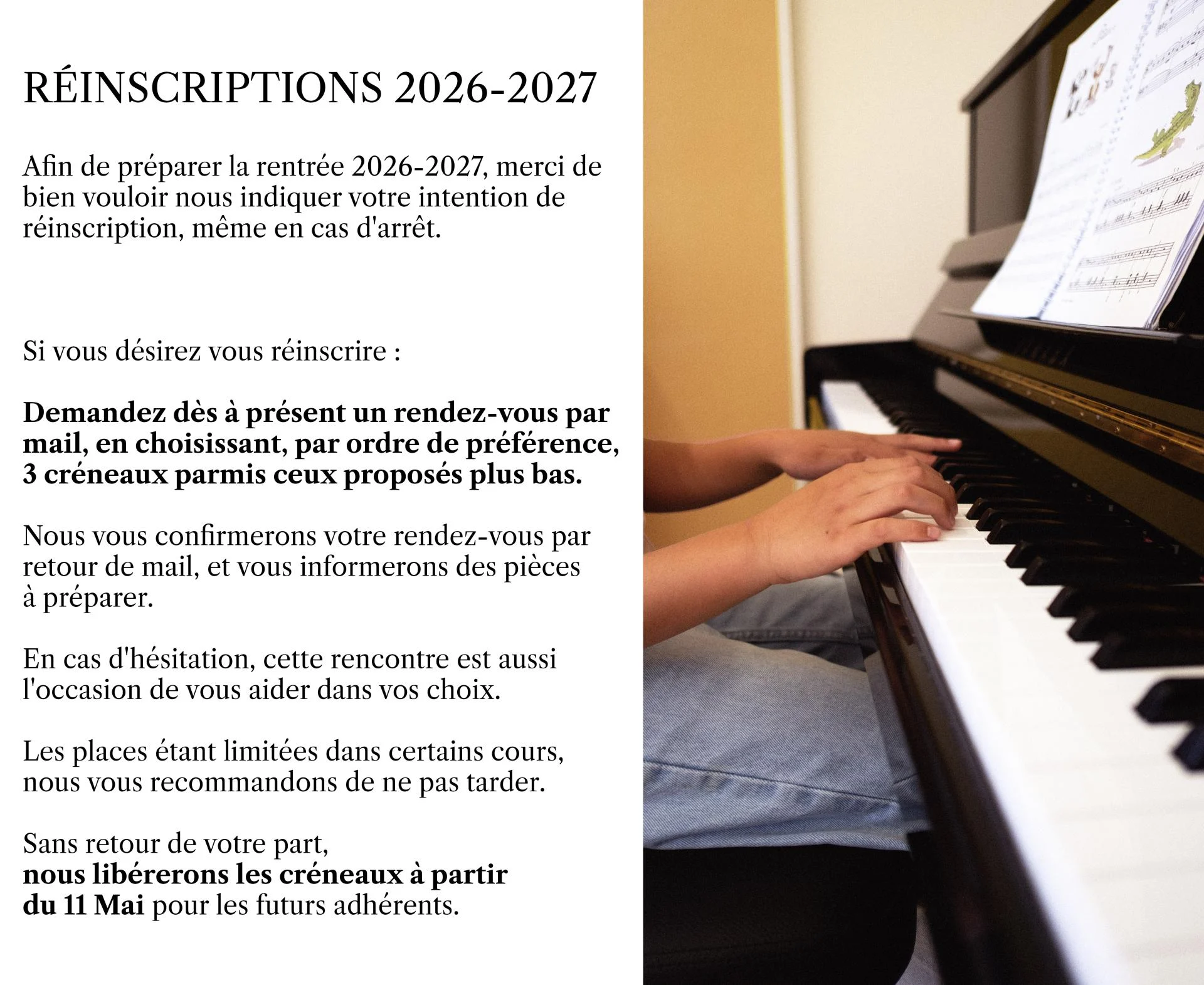 Réinscriptions